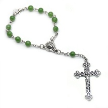 十字架绿色复古念珠手链手串手环祈祷珠Rosary bracelet