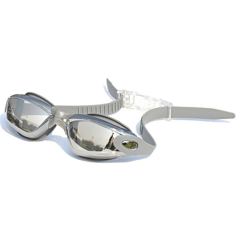 Electroplated waterproof and anti-fog swimming goggles with BL3200M automatically adjust the grey color of the swimming goggles