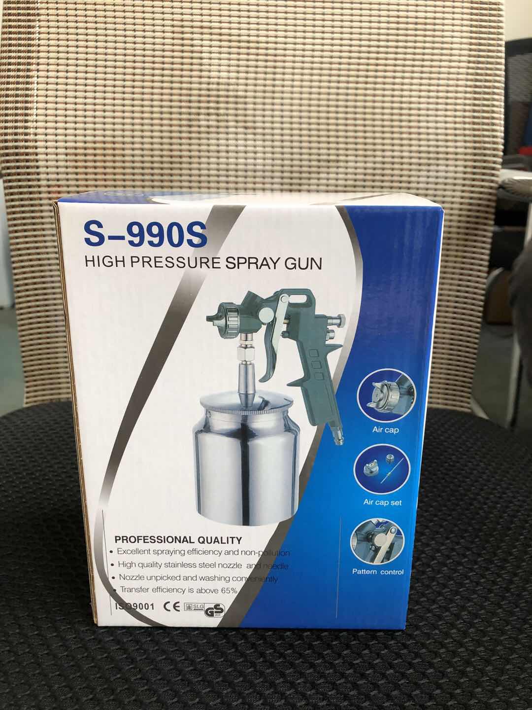 S990塑料壶喷枪油壶喷漆工具家W827气动喷漆枪铝制家具墙面喷涂详情图4