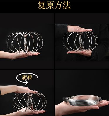 流体手环304不锈钢 3D魔术手环道具铁圈 抗减压抖音玩具小礼物详情图4