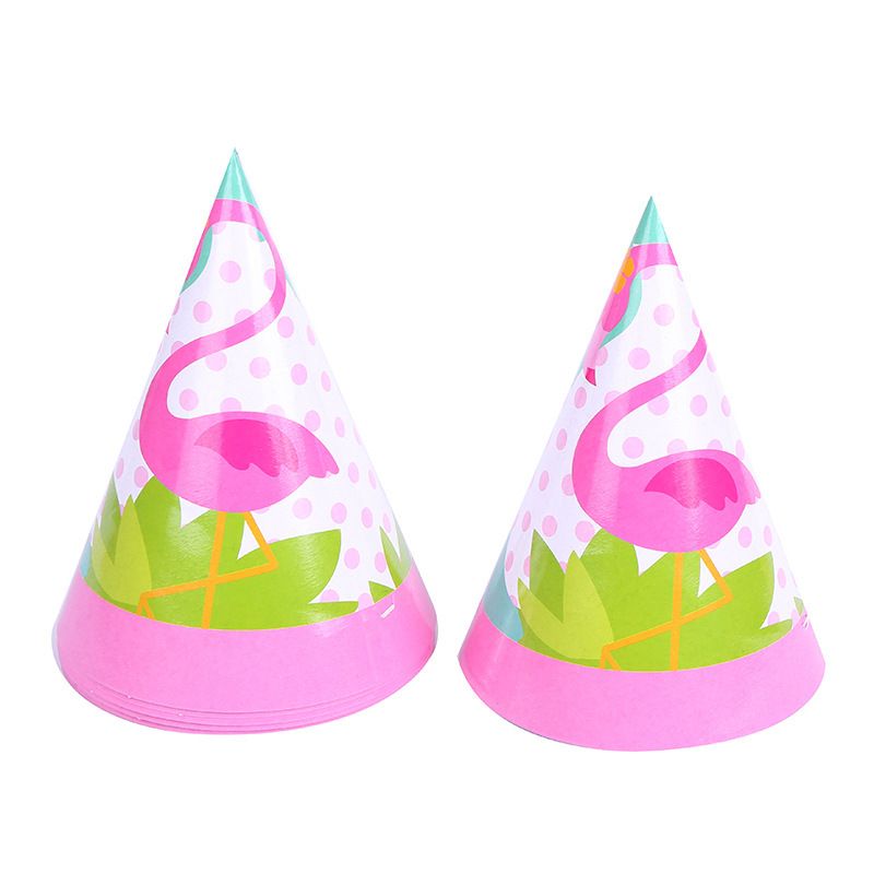 D001卡通儿童生日节日火烈鸟独角兽派对纸帽纸制生日帽派对用品详情图5