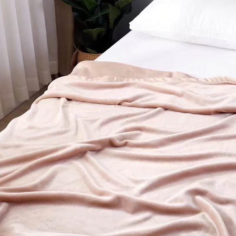 素色法兰绒毛毯马卡龙色纯色珊瑚绒午睡毯法莱绒毯子定制blanket详情图1