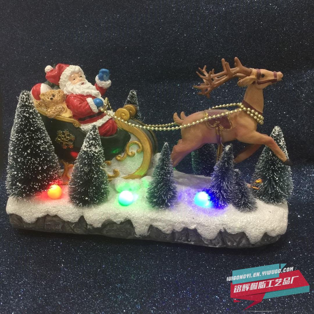 Christmas church handicrafts, ornaments, creative furniture, electric music, small house decorations, LED European-style ornaments details Picture