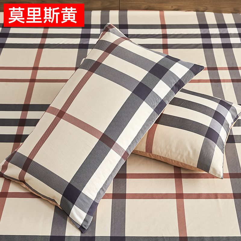 一对装纯棉枕套成人48X74学生全棉枕芯套枕头套3