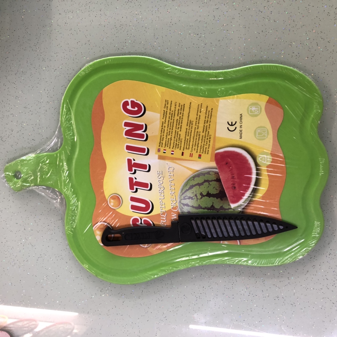 HL6801+刀二件套 塑料水果菜板塑料菜板厂家直销菜板 砧板 切菜板