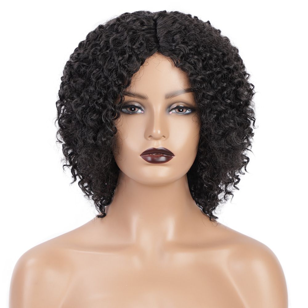 European and American women's wig, synthetic high temperature silk hair set, Afrika small roll, afrika wig set