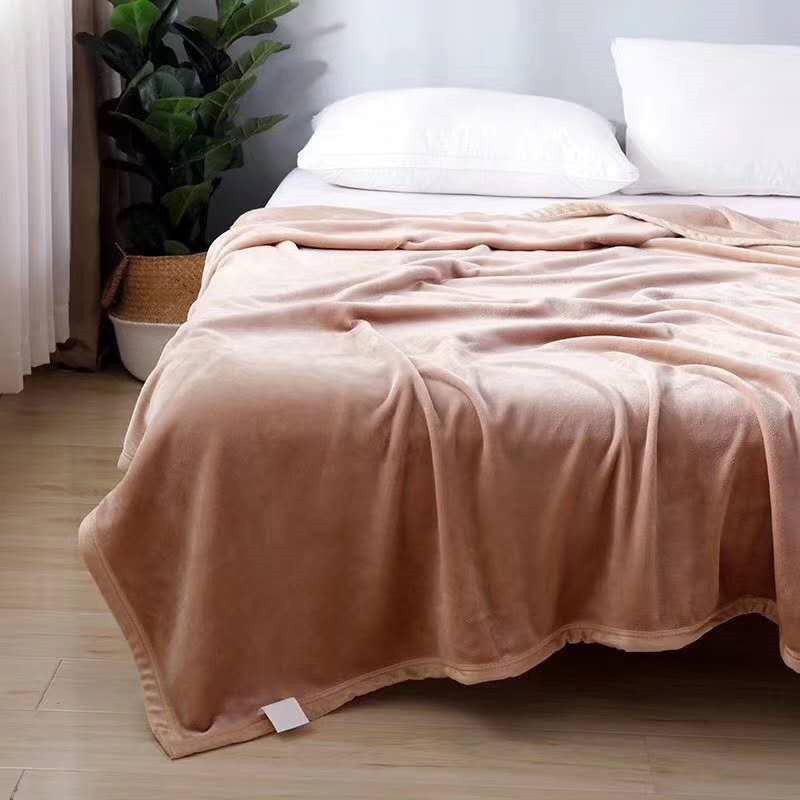素色法兰绒毛毯马卡龙色纯色珊瑚绒午睡毯法莱绒毯子定制blanket详情图4