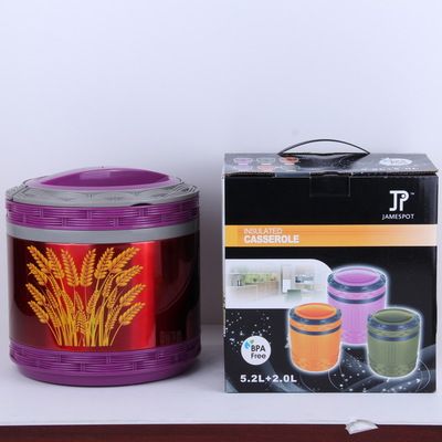 Small two-piece set of multi-functional stainless steel inner liner insulated lunch box, available in various colors and with long-lasting heat preservation time detail image 3