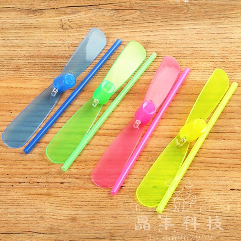 The 80s generation's childhood toy bamboo dragonfly ground promotion small gift, children's hand-rubbed glowing flying fairy toy bamboo dragonfly Specification image