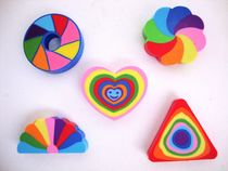 Colorful eraser small cute rainbow eraser multi-color eraser pencil student award