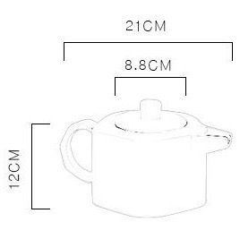 Nordic-style matte ceramic teapot and irregular geometric coffee pot pic 1