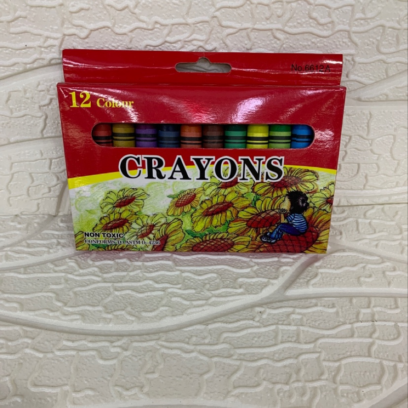 12 color crayons, coarse crayons, foreign trade export professional crayons