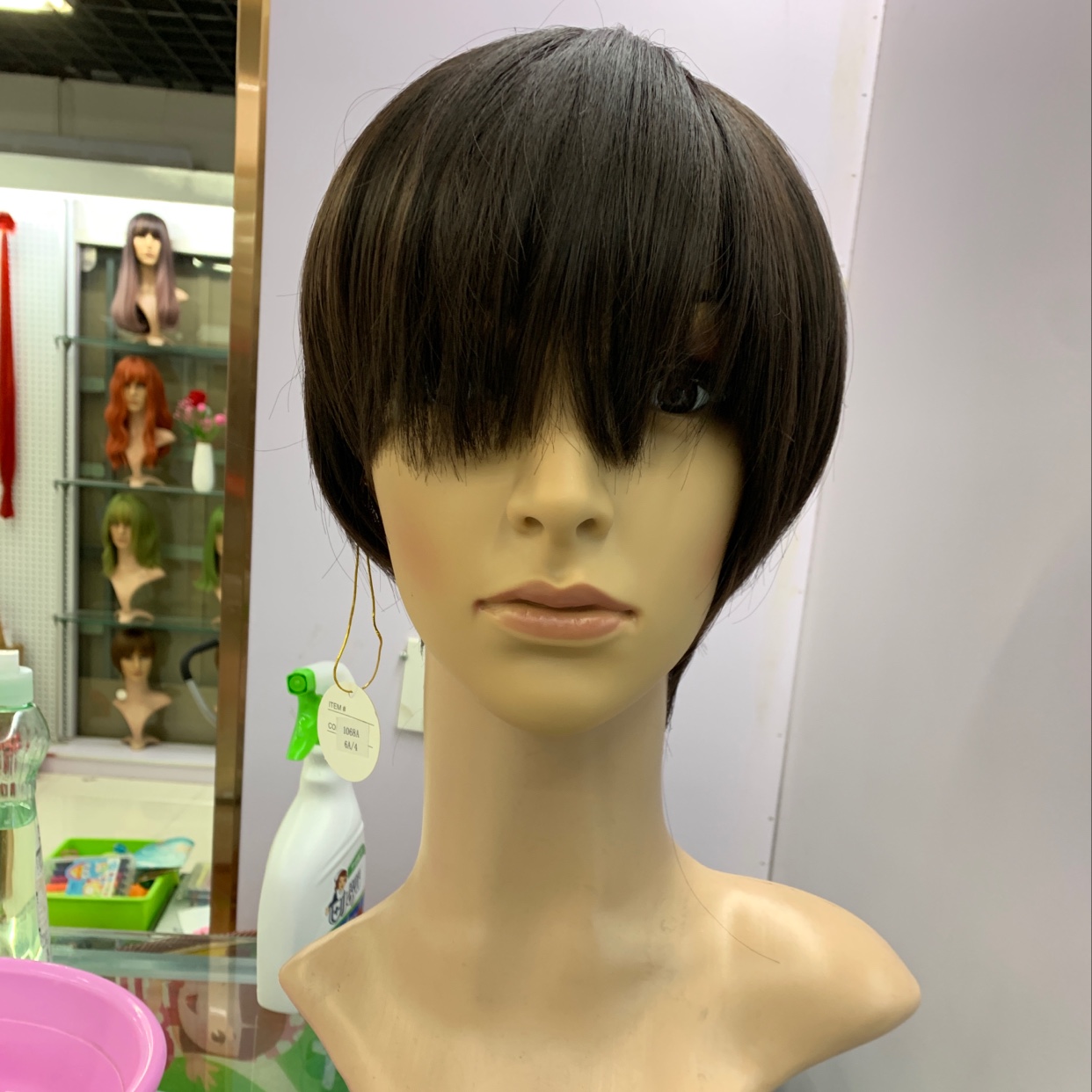 Tanglong matte high-temperature silk rose net dyed short hair wig details Picture