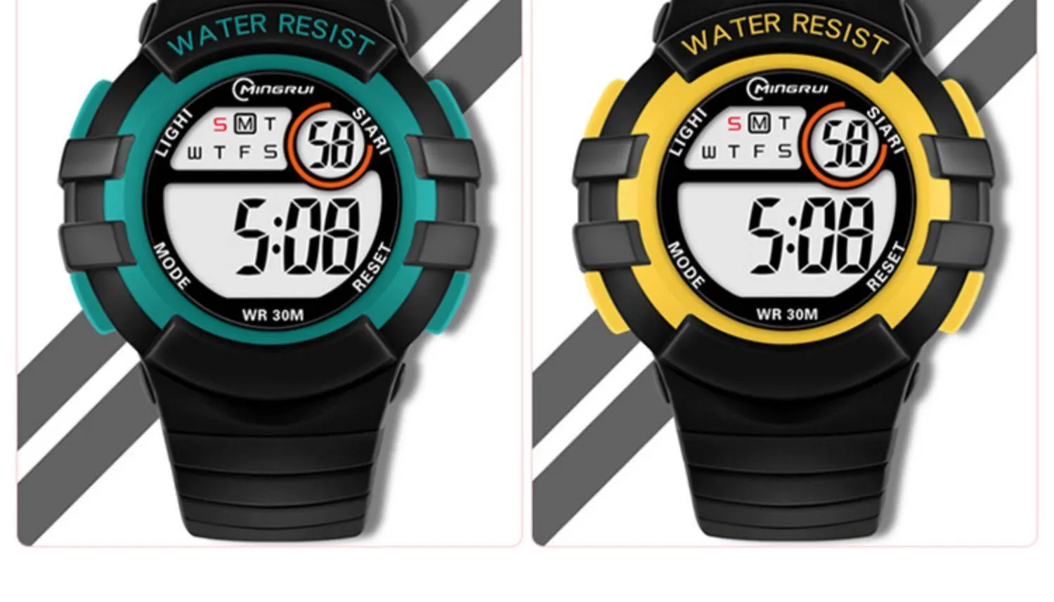 Mingrui Children's watches, primary school students' sports electronic watches, girls' luminous waterproof electronic watches, boys' festival gifts detail image 9