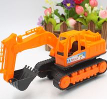 建筑工程模型 仿真玩具车 塑料工程车挖车儿童玩具地摊两元店货源