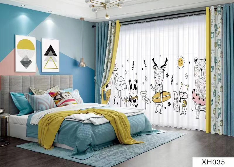 Digital bestseller landscape painting curtains! It has an extremely strong three-dimensional effect, just like an outdoor peach garden, fresh and elegant, soft and perfect! Cartoon Children's Park undefined