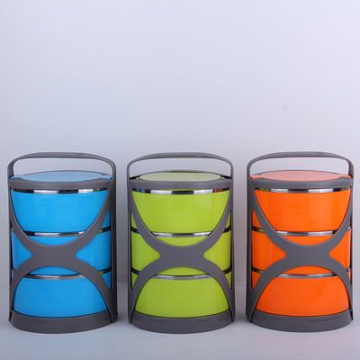 Stainless steel simple lunch box, multi-functional student portable insulated box, multi-layer compartments insulated bucket detail image 1