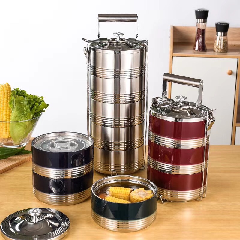 Stainless steel multi-layer lifting pot