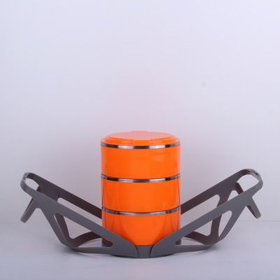 Stainless steel simple lunch box, multi-functional student portable insulated box, multi-layer compartments insulated bucket detail image 2