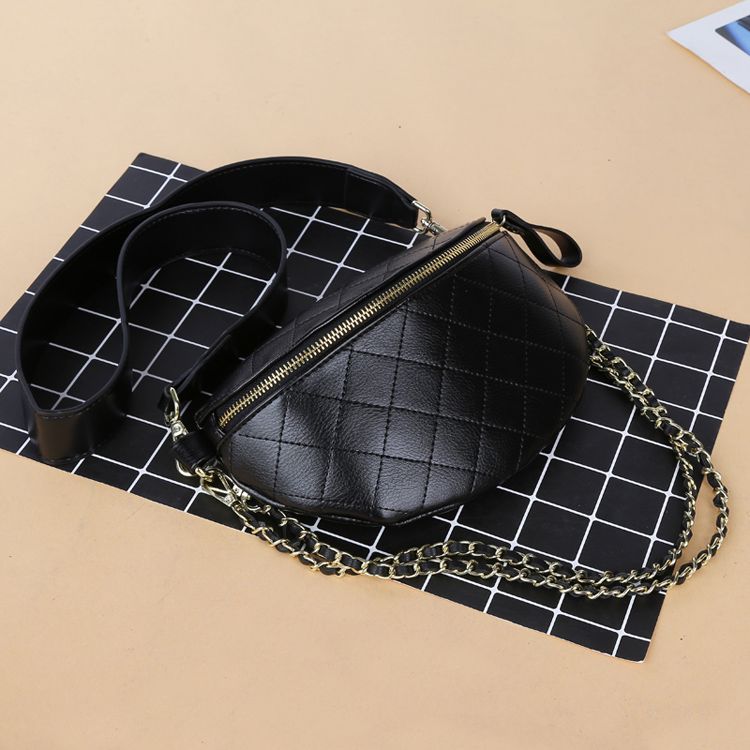 明星网红小香风格子包单肩斜挎包宽肩带百搭小包详情图2