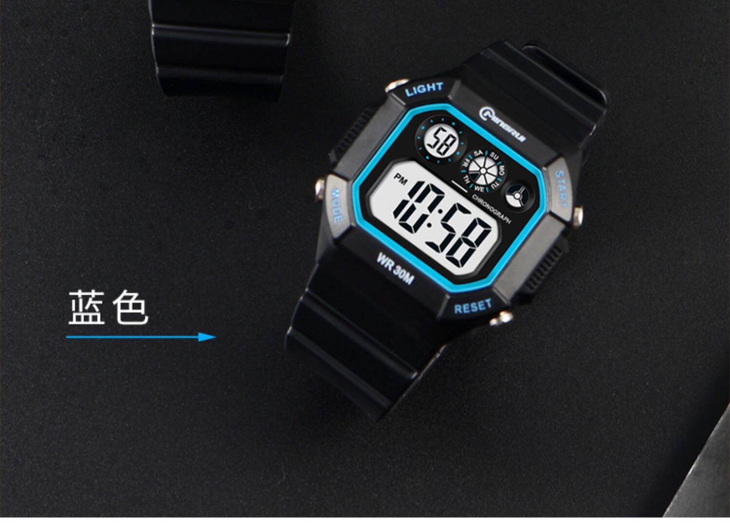 Nombre rui reloj electrónico hombres deporte moda impermeable nadar adolescente luminoso multifunción estudiante reloj electrónico detail image 9