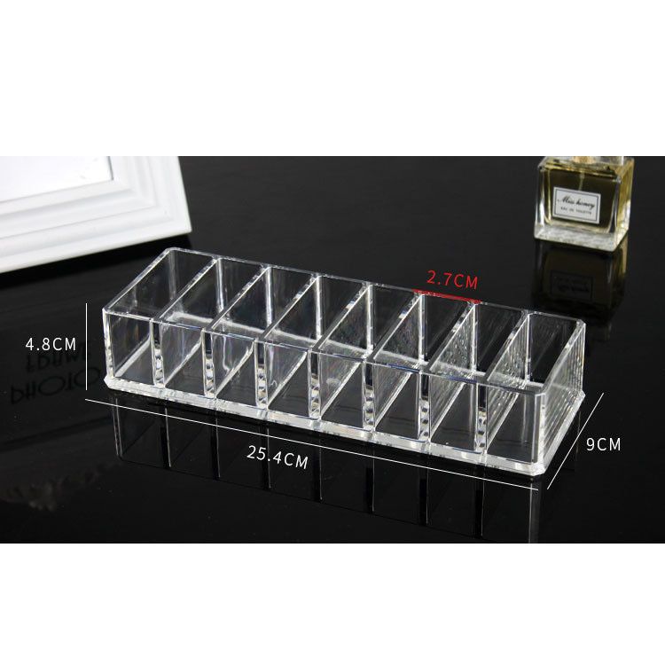 A large 8-compartment powder and eyeshadow storage box, lipstick cosmetics, women's cushion eyeshadow palette, blush rack, and drawer compartments details Picture