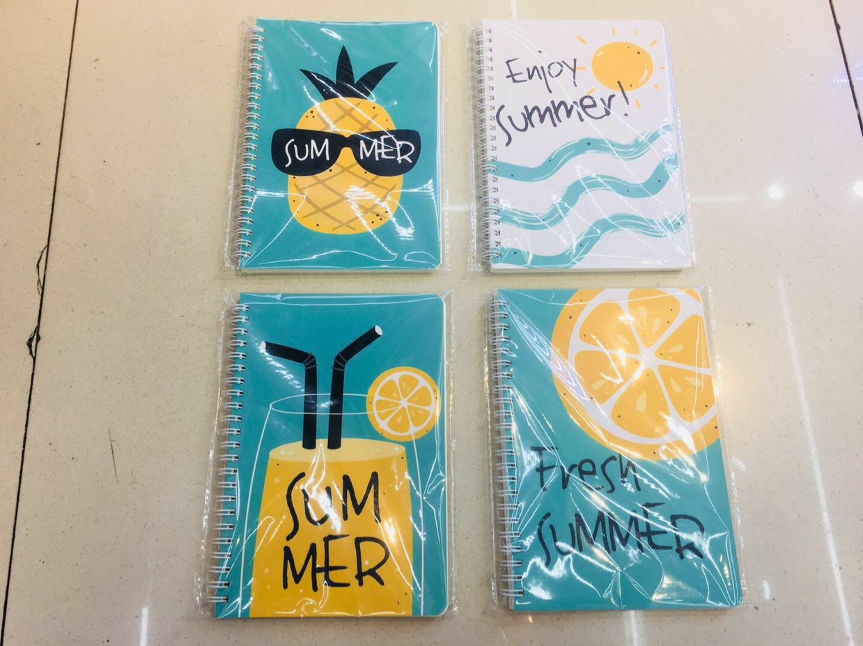 Coil book thickened flip A5 stationery notebook hand book girl notebook cartoon creative summer fruit