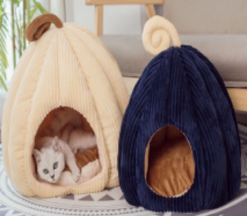 Pet pumpkin cat bed