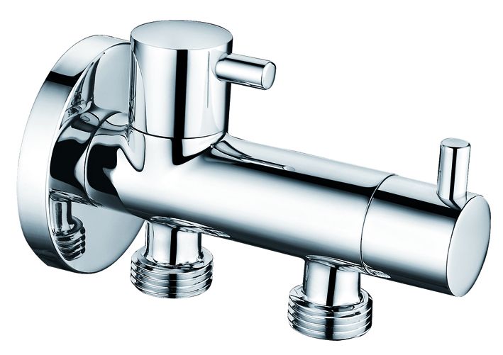 All copper 1/2*1/2*3/8 double handle double corner one in two out 4 sub valve thumbnail