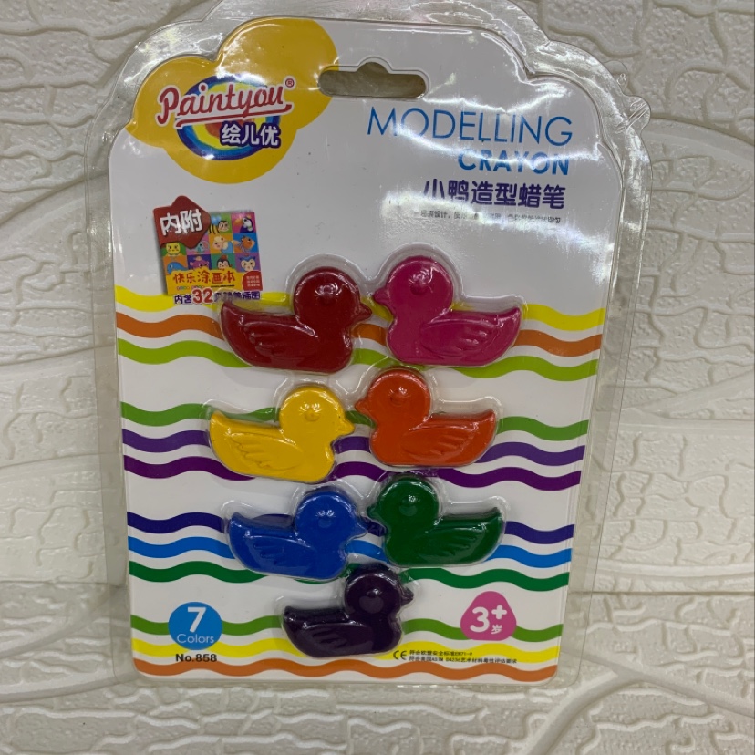 7 color modeling crayons, duck modeling crayons, suction card modeling pens