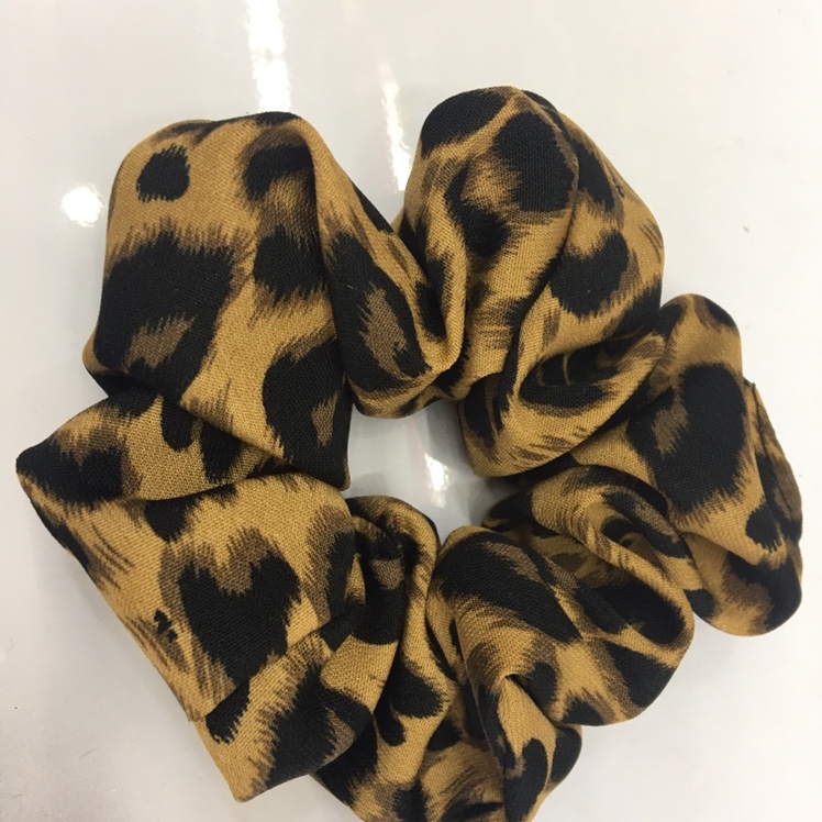 Leopard print series versatile large intestine rings