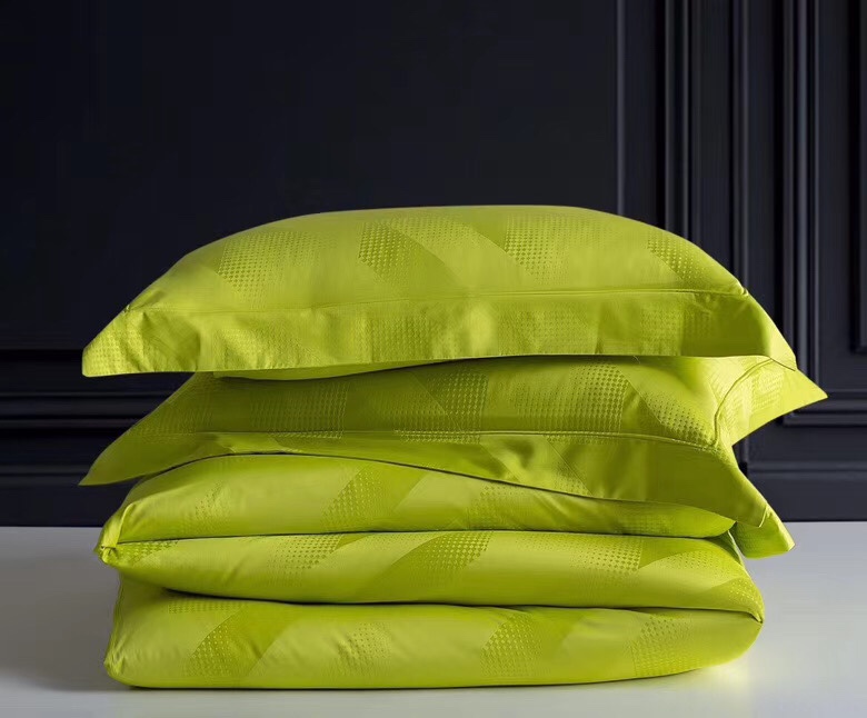 80 Pieces Cotton Yarn-Dyed Jacquard Series 4-Piece Lemon Shade Set Application Scenario