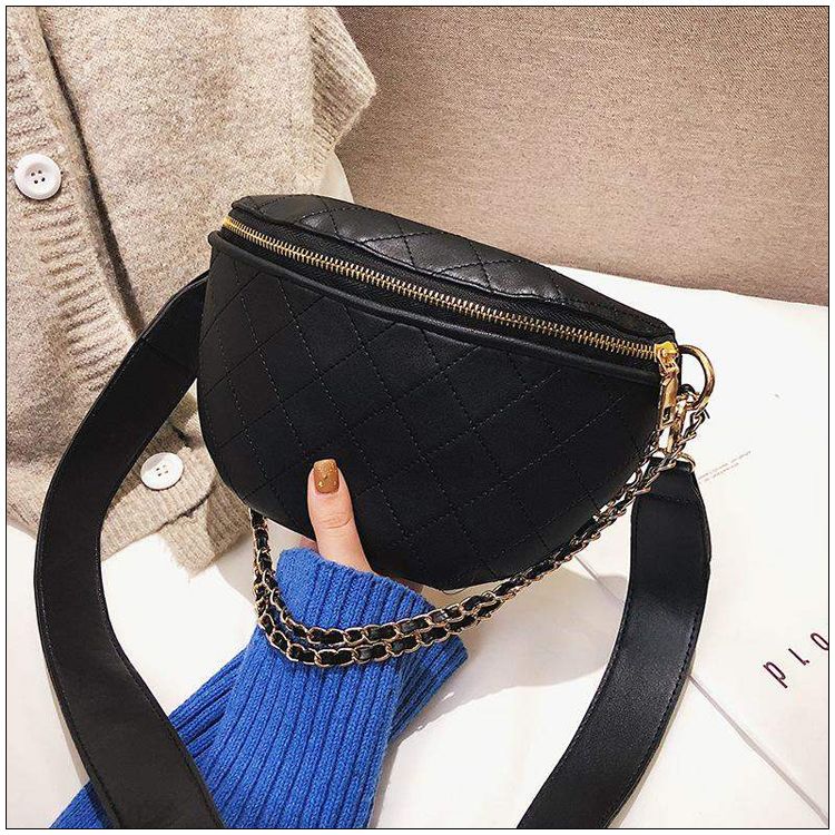 明星网红小香风格子包单肩斜挎包宽肩带百搭小包详情图13