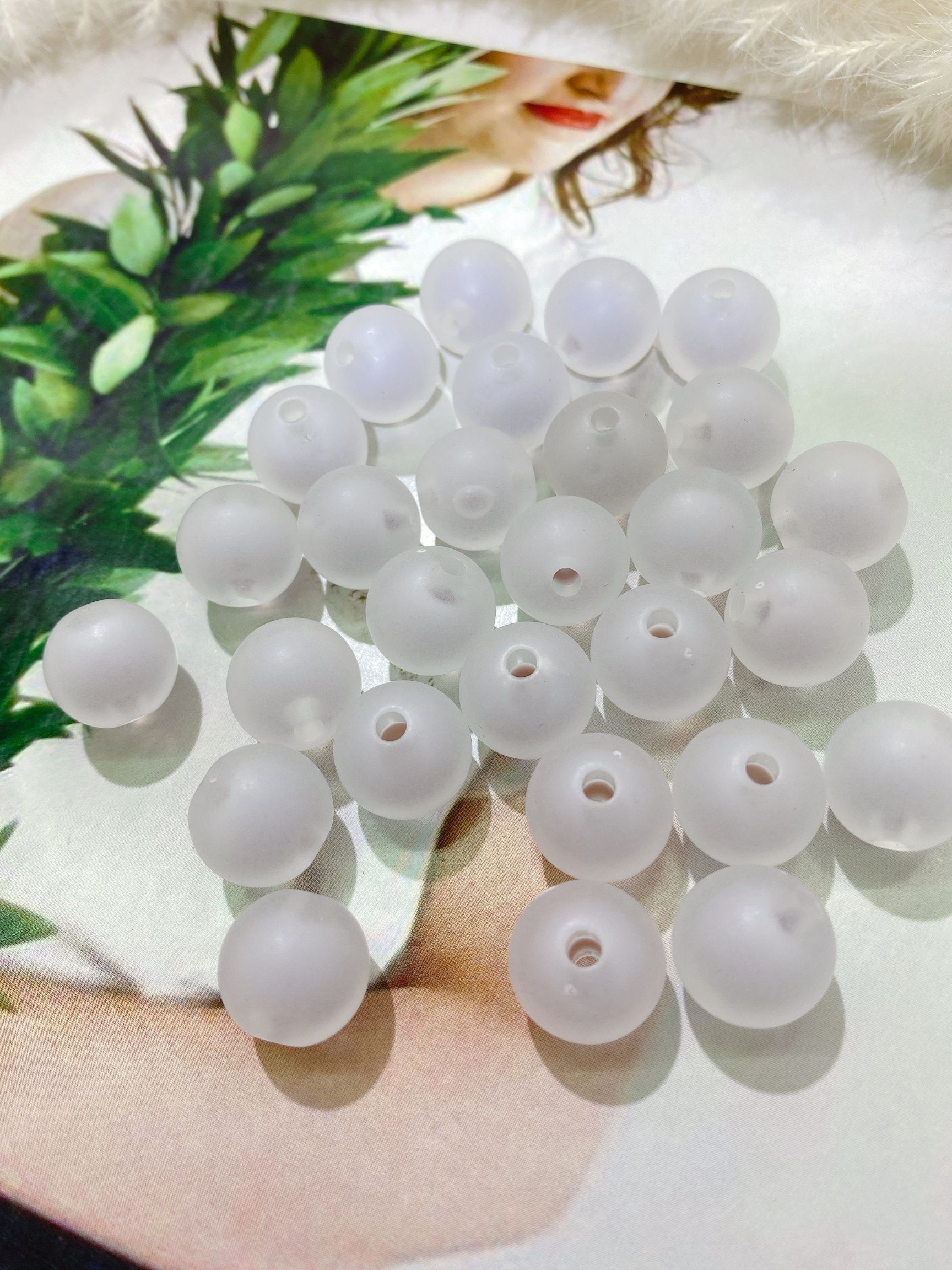 Acrylic 14MM beads in beads frosted beads DIY children's necklace accessories