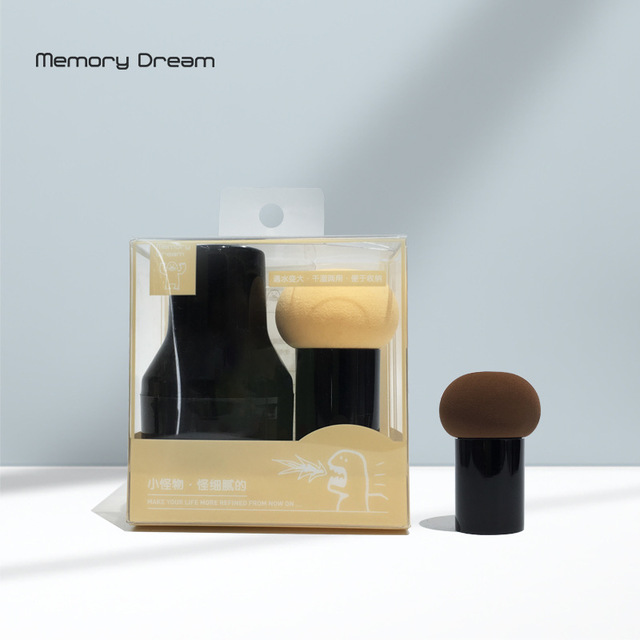592 Log Mushroom Powder Puff with box Mushroom Air cushion puff