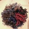 100 hand-tied bow leather band hair ties in mixed colors for wholesale details Picture