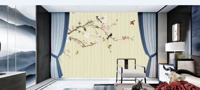 New style factory direct sales available for retail and wholesale. Customized curtains featuring new Chinese-style digital bestsellers and landscape paintings undefined