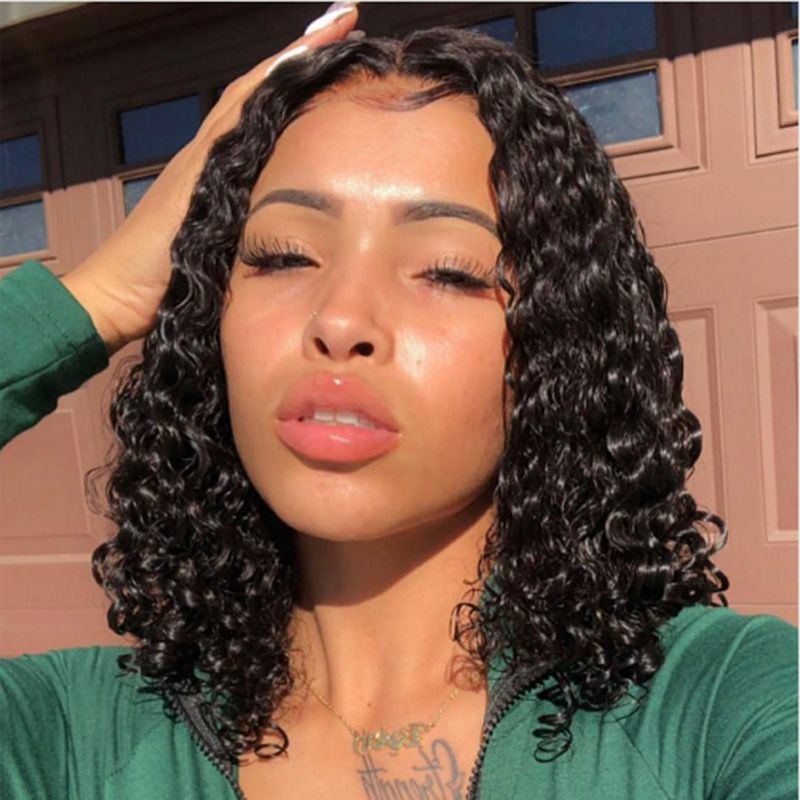 African small curly tube caterpillar fleecy short synthetic hair