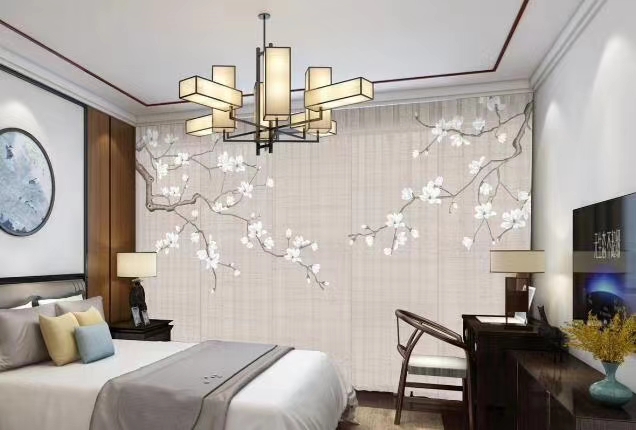 New style factory direct sales available for retail and wholesale. Customized curtains featuring new Chinese-style digital bestsellers and landscape paintings undefined