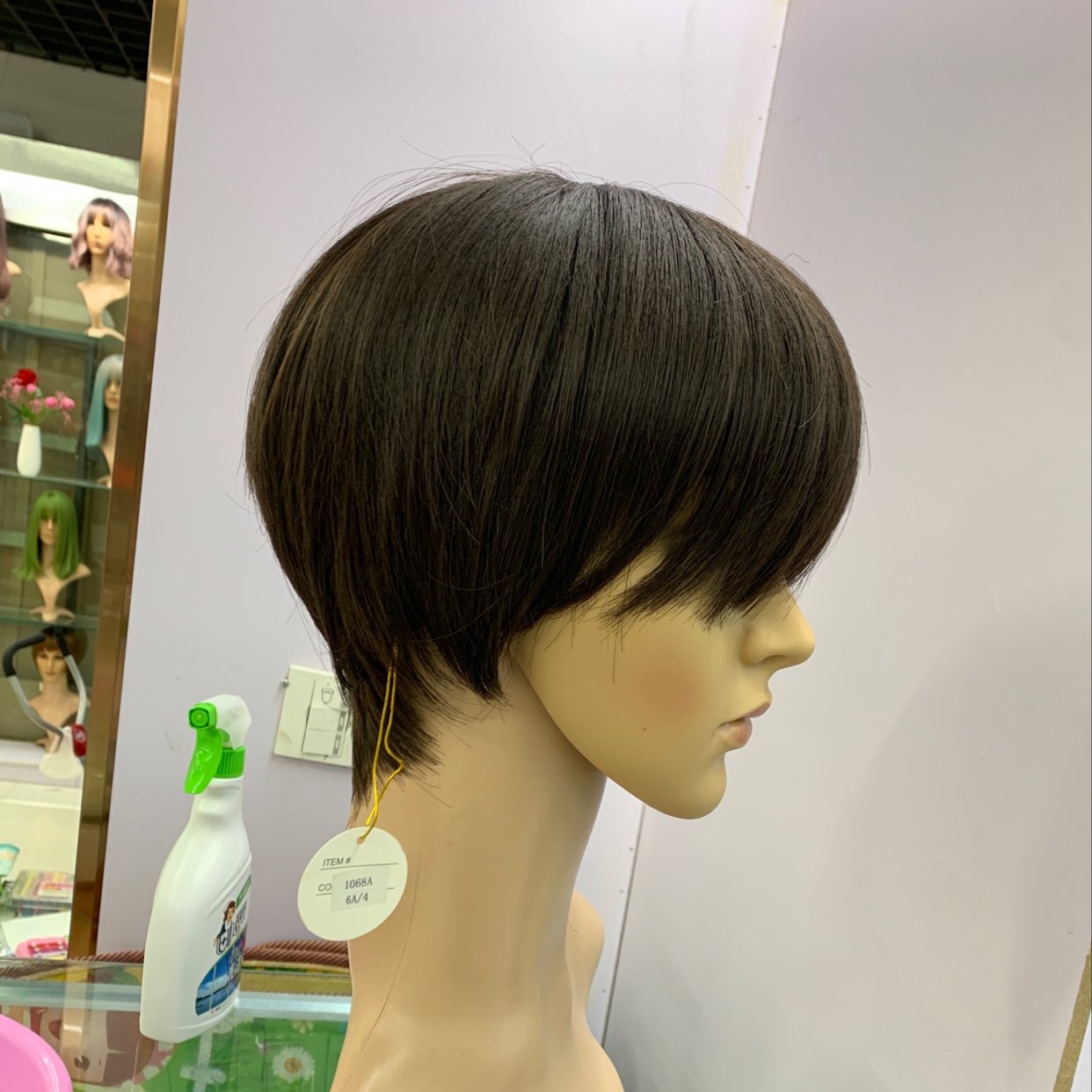 Tanglong matte high-temperature silk rose net dyed short hair wig Specification image