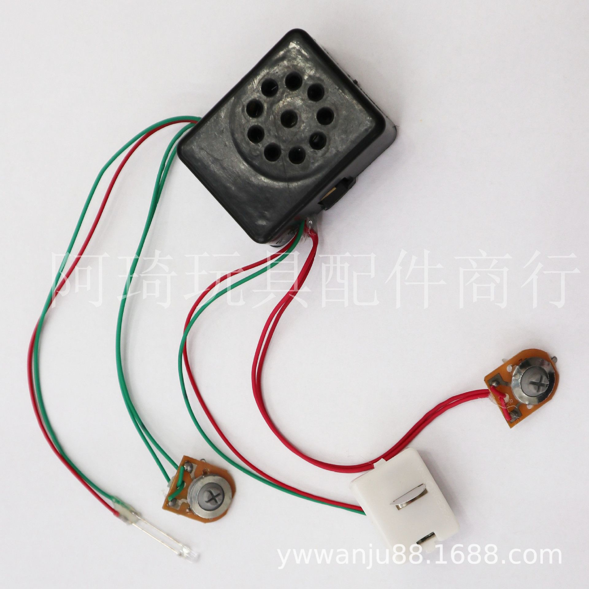 供应玩具配件音乐机芯发声器12s带一灯录音机芯电子配件录音器