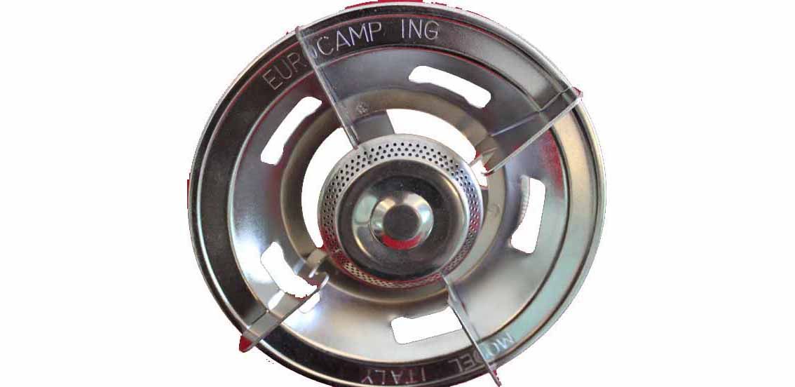 YYL-001D205 camping stove has no switch and is silver detail image 1