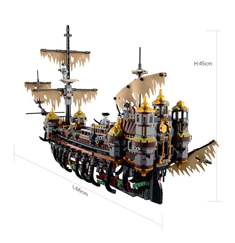 Pirates of the Caribbean ship Mary model building blocks for children and adults assembled toy building blocks details Picture
