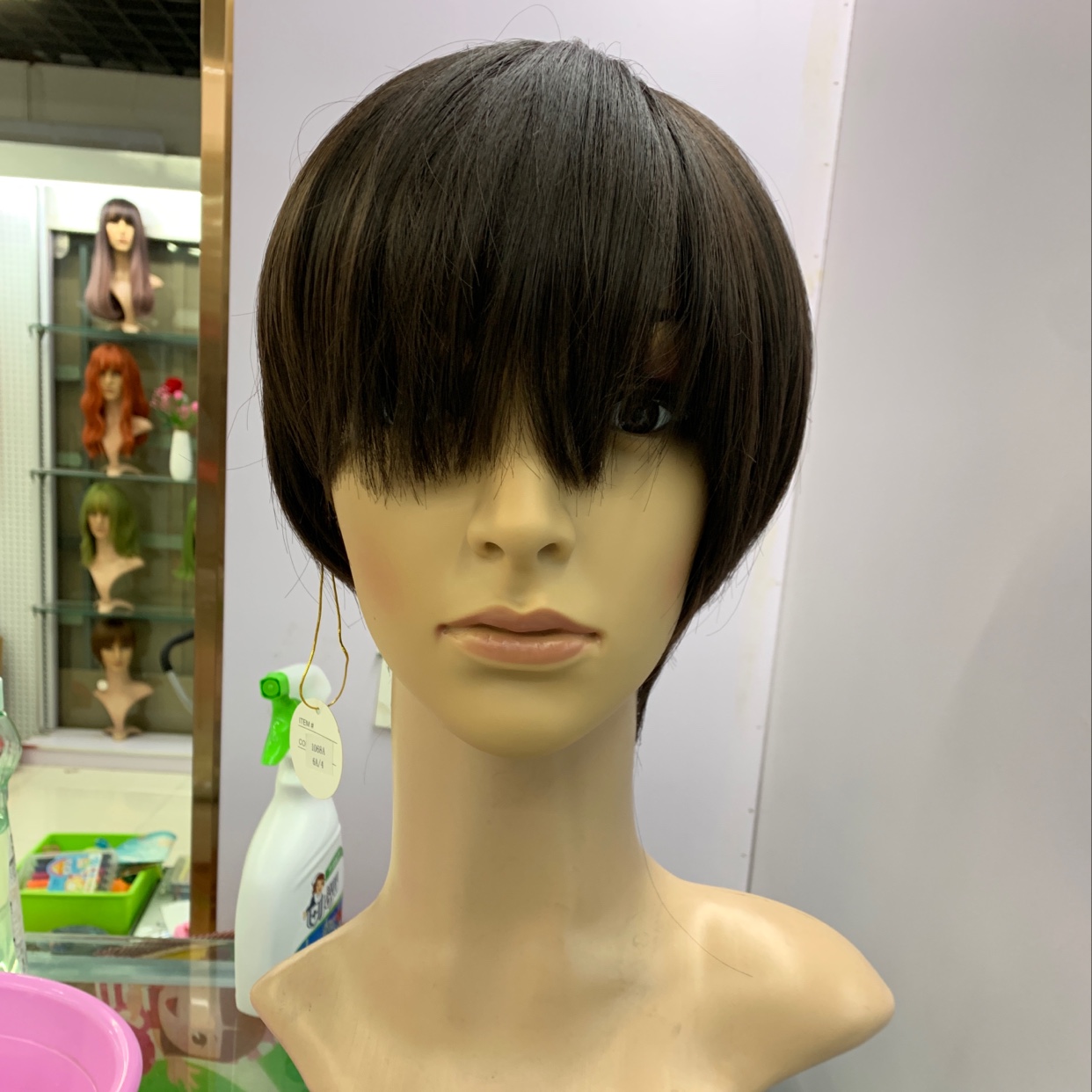 Tanglong matte high-temperature silk rose net dyed short hair wig