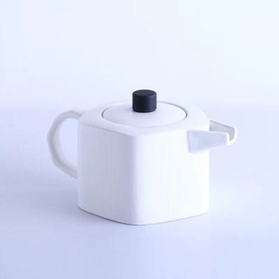Nordic-style matte ceramic teapot and irregular geometric coffee pot details Picture