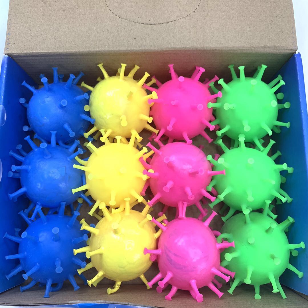 The thorn ball squeezes the vent ball