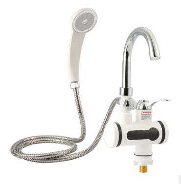Electric hot water faucet shower head set, digital display three-second hot water faucet shower head, kitchen water heater details Picture