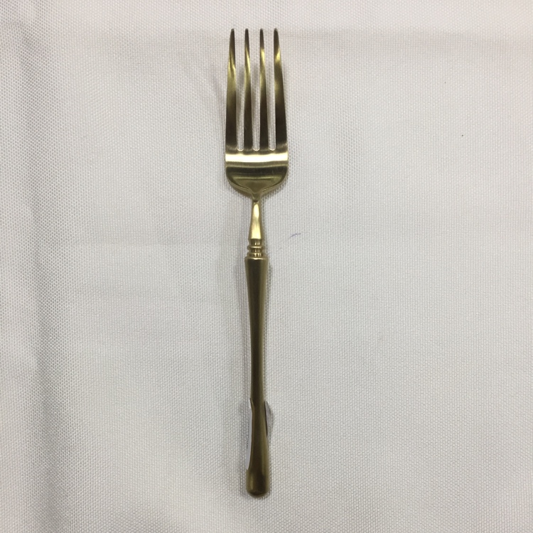 304拉丝金色小蛮腰主餐叉图