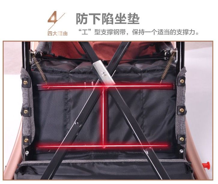 儿童手推车加大加宽版婴儿车可躺可坐童车详情图4