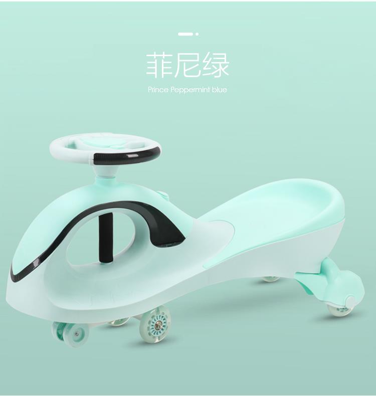新款扭扭车PU轮静音闪光轮儿童童车详情图11